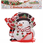 Гирлянда новогодняя 3 м «Дед Мороз и Снеговичок», 18х16 см