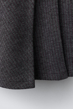 ZARA ЮБКА-ШОРТЫ В ПОЛОСКУ, СЕРЫЙ