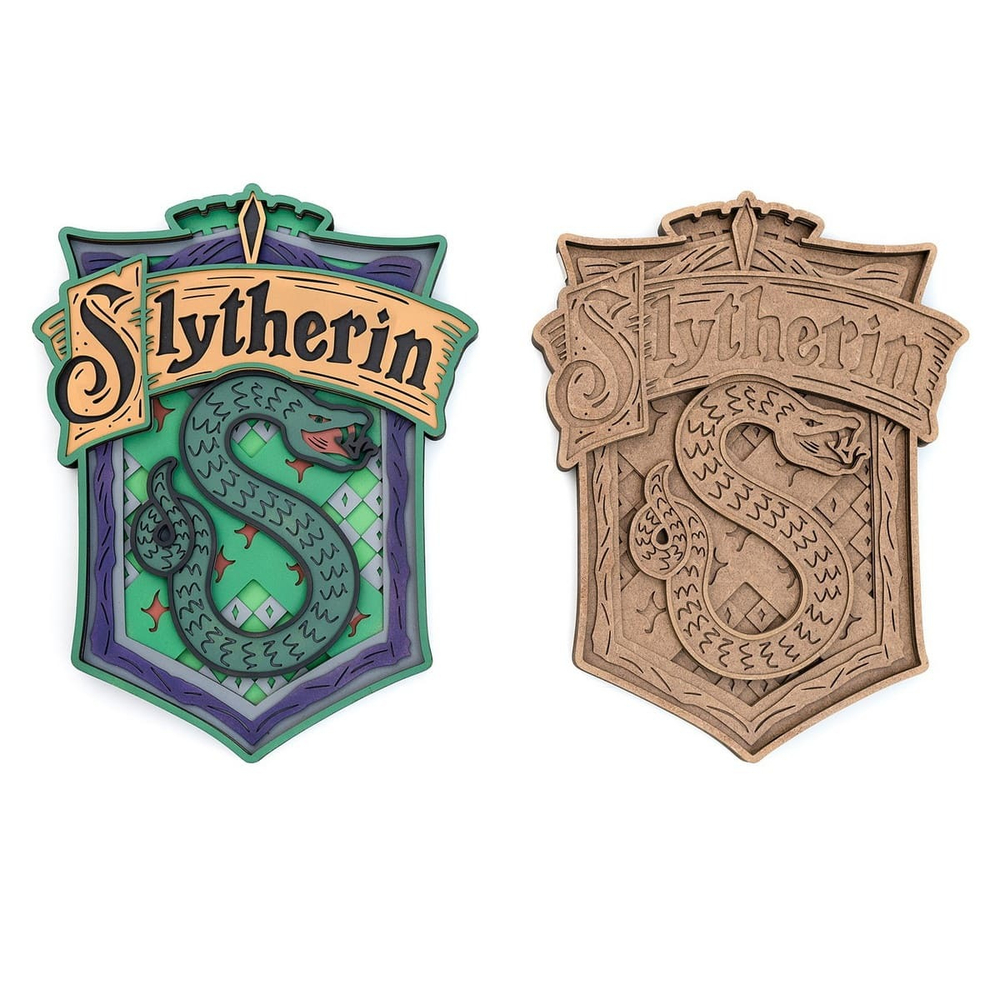 Слизерин от SamCraft - сборные объемные 3D картины из дерева своими руками, покрась, собери и склей