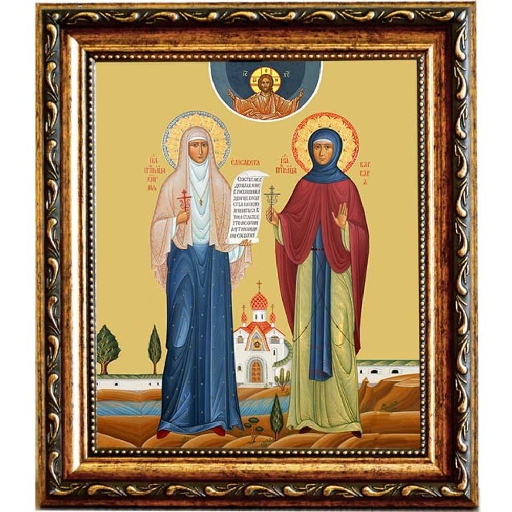 Елисавета Феодоровна и Варвара Алапаевская (Яковлева) преподобномученицы. Икона на холсте.