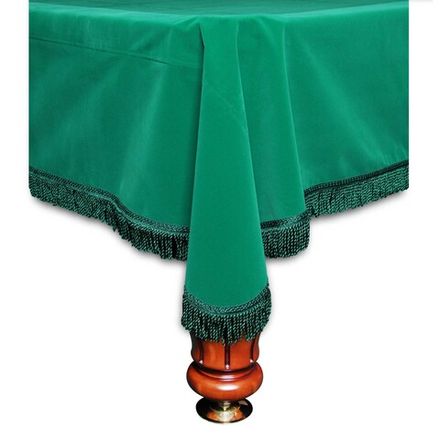 Покрывало Чикаго 9фт вельвет зелёное/зелёная бахрома