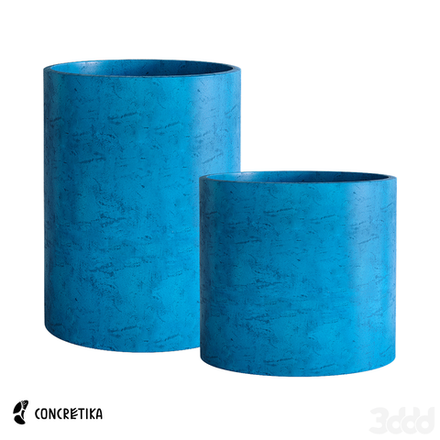 Кашпо CYLINDER COBALT BLUE D25 H25