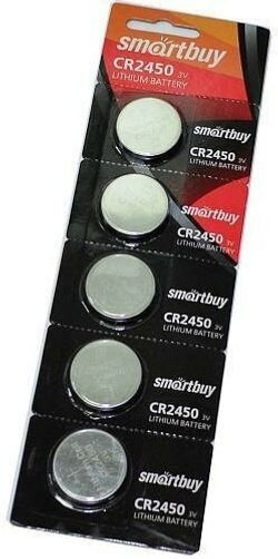 Батарейка CR 2450 SmartBuy BL (Цена за 5шт)
