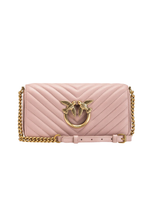 MINI LOVE BAG CLICK BAGUETTE CHEVRON – dusty pink-antique gold