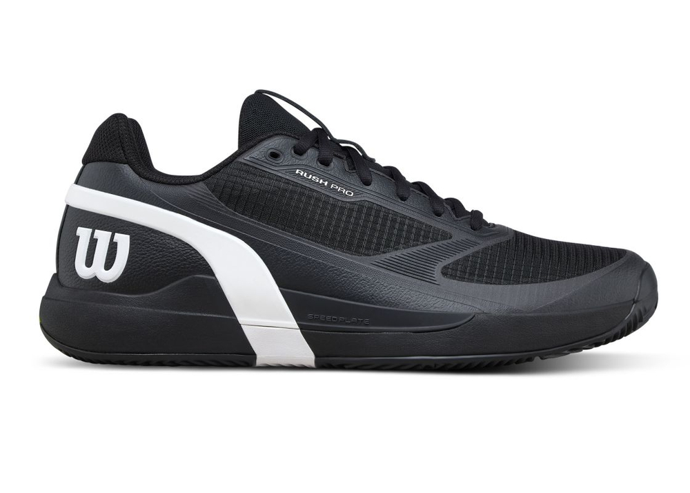 Мужские кроссовки теннисные Wilson Rush Pro 5 Clay - black/white/stormy weather