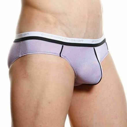 Мужские трусы слипы сиреневые Andrew Christian V Slim Holiday Brief Lila