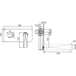 Смеситель для раковины Boheme Venturo 385-W С ВНУТРЕННЕЙ ЧАСТЬЮ