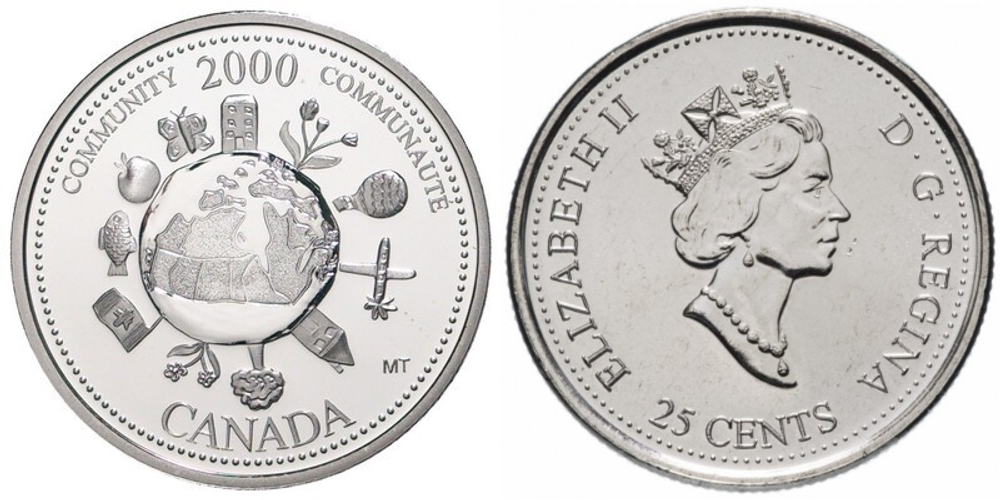 Канада 25 центов, 2000 Сообщество