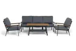 "Крокус" лаунж-зона 5-местная из алюминия, цвет темно-серый