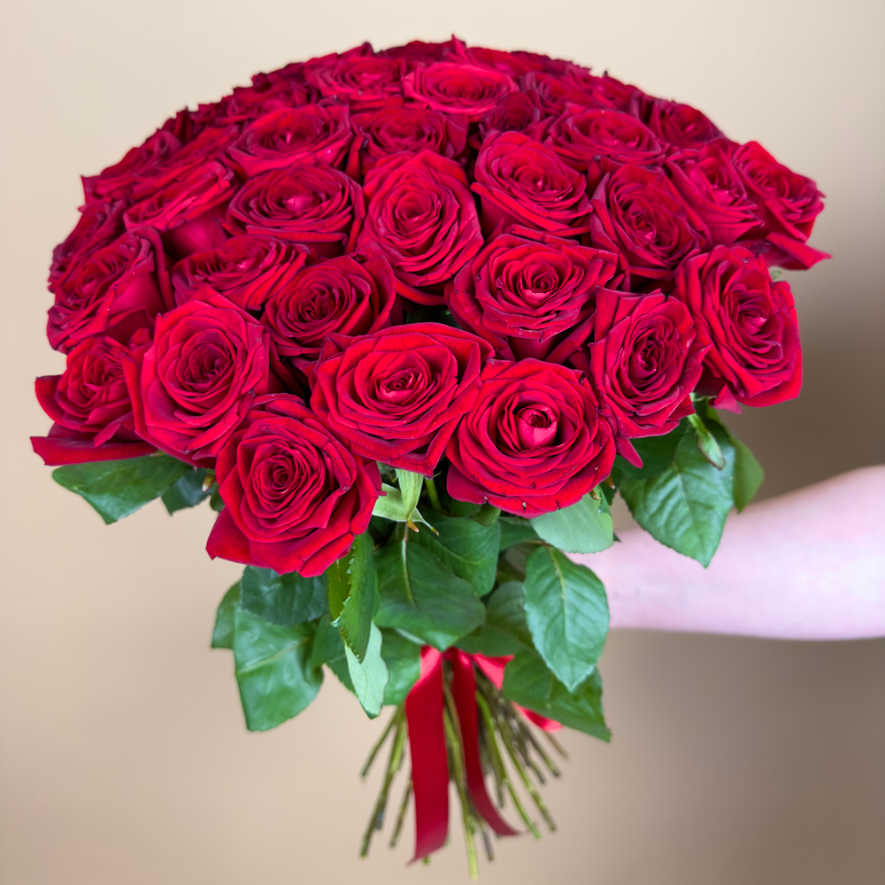 Flower bouquet of 45 Russian red roses