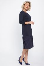 Платье с воланом Ливия (синее) П14810-10М LT Collection