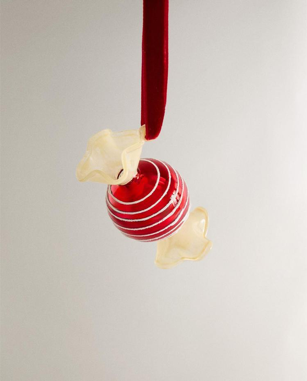 ZARA HOME НОВОГОДНЕЕ УКРАШЕНИЕ «КОНФЕТА», КРАСНЫЙ