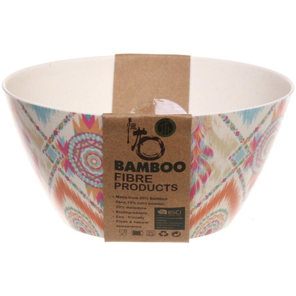 Салатник бамбуковый «Eco Life» 15*7см, орнамент