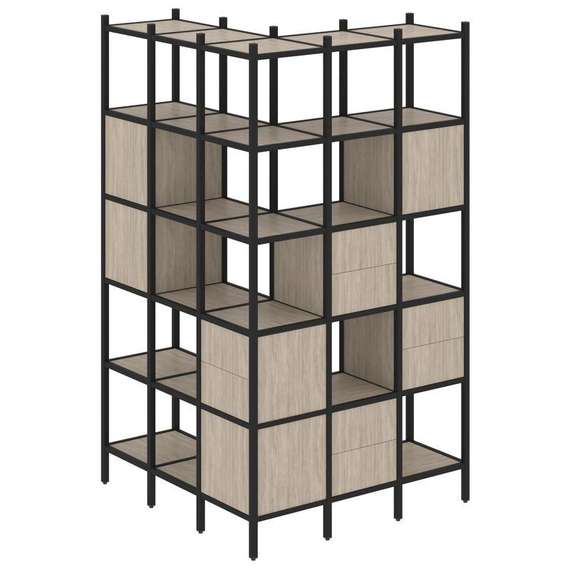 Лофт Угловой внешний стеллаж наборный VR.L-53  1278*1278*2280