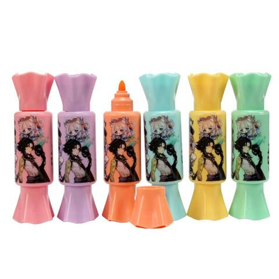 Набор текстовыделителей "Аниме", 6 штук в пластиковой коробке, двусторонние, С-40036