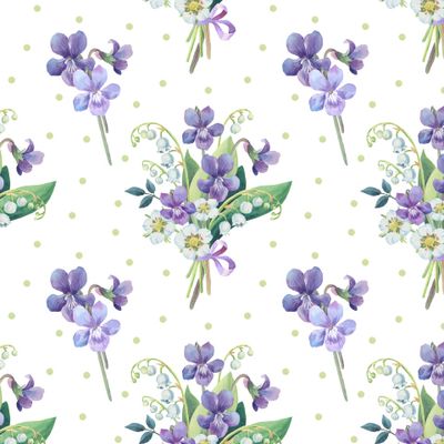 Фиалки на белом фоне