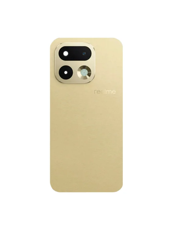 Задняя крышка для Realme 16 Pro Золотая (Gold) со стеклом камеры