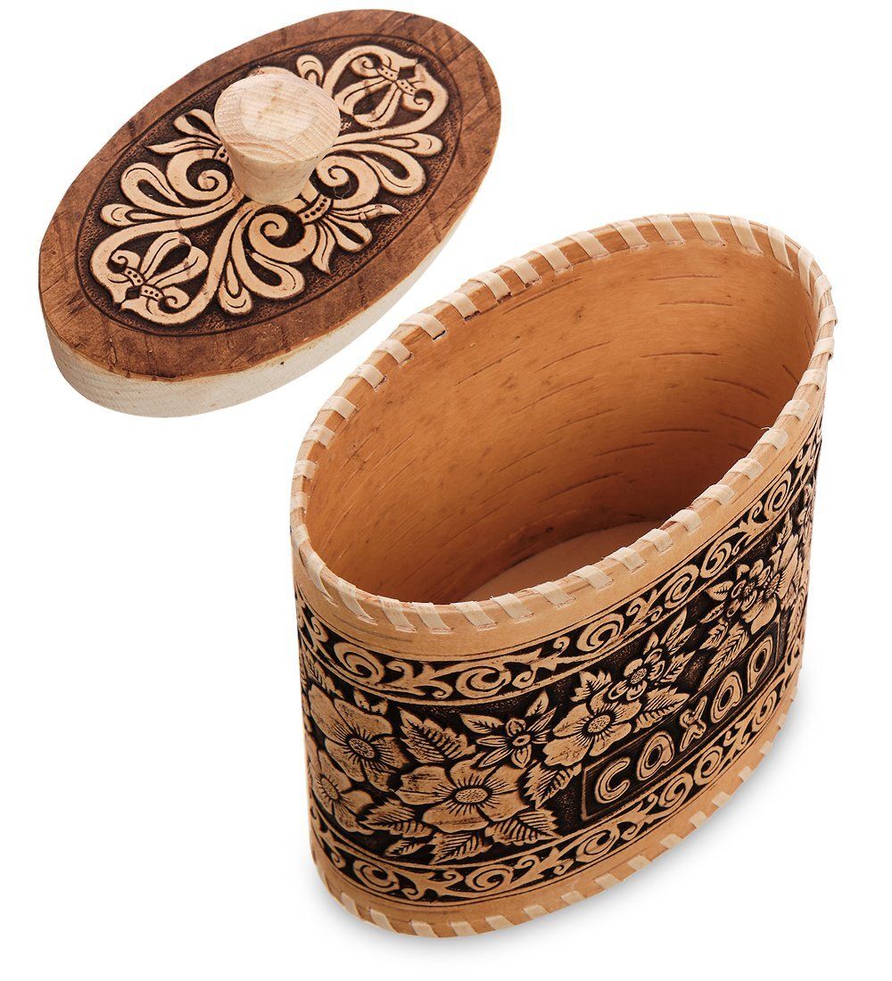 Народные промыслы BST-603 Туесок «Сахар» (береста)