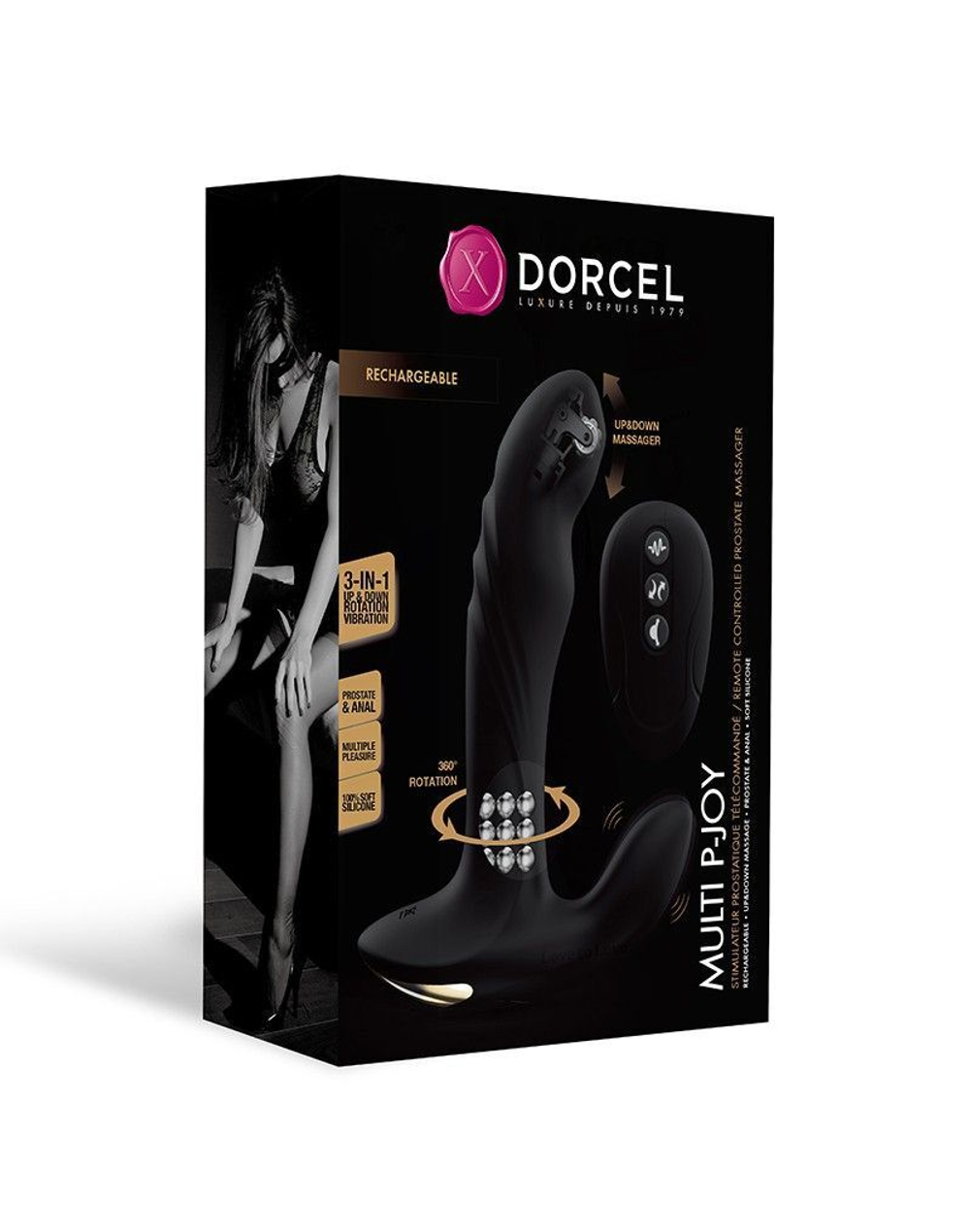 Вибромассажер простаты Dorcel Multi P-Joy, 13 см, 3 мотора