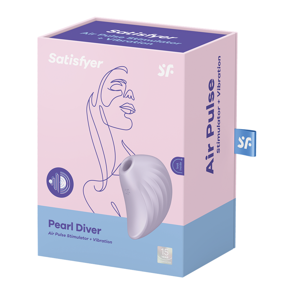 Вакуумно-волновой стимулятор с вибрацией Satisfyer Pearl Diver, фиолетовый