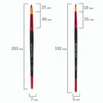 Кисти BRAUBERG PREMIUM, набор 10 шт. (синтетика, круглые № 1, 2, 3, 5, 8, плоские № 2, 4, 6, 8, 10), 201027