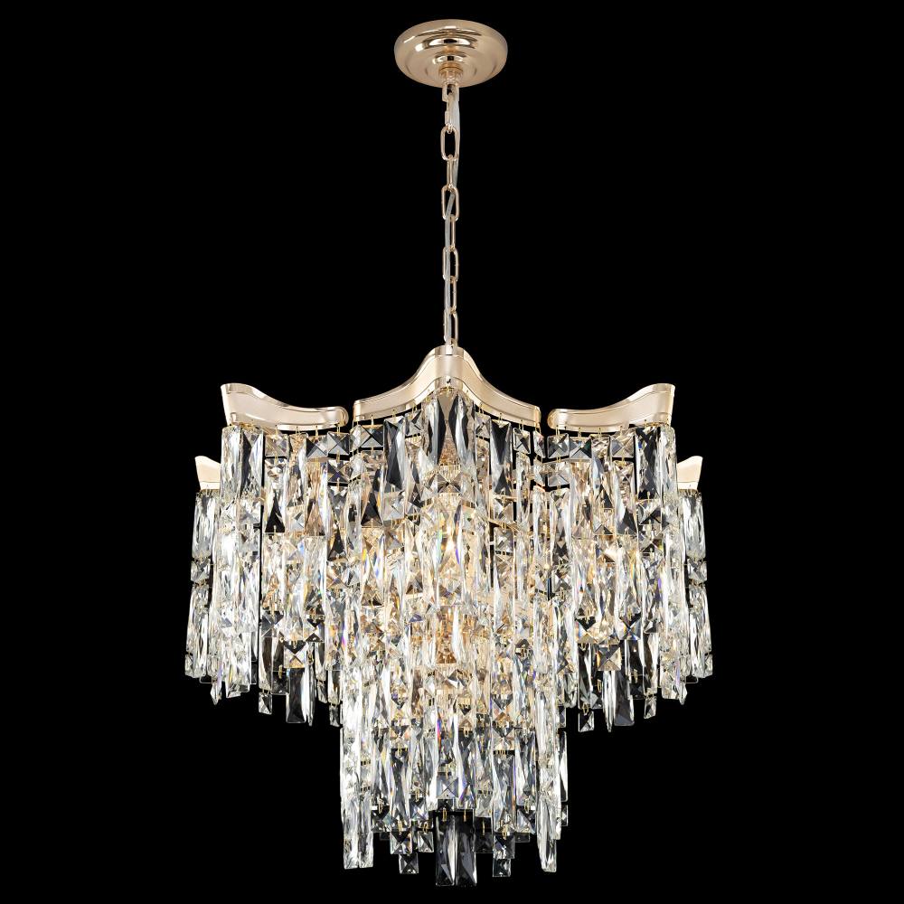 Citilux Моника CL308262 Люстра хрустальная подвесная Золото