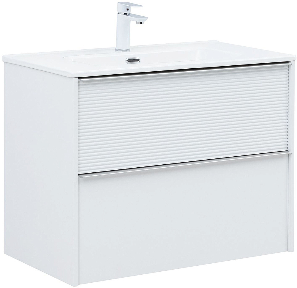 Тумба с раковиной Aquanet Вита 330475 80 белый матовый