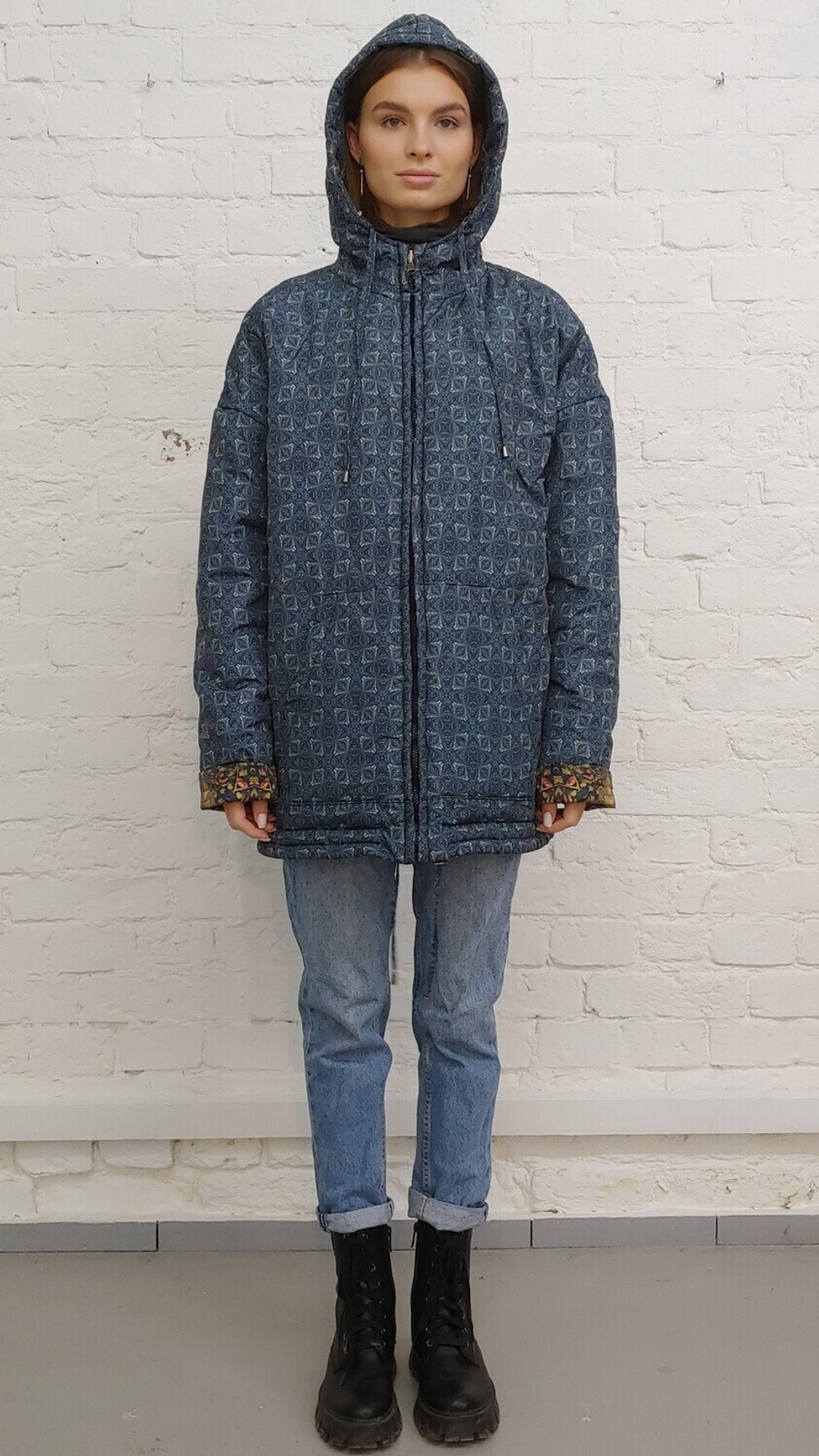 Двусторонняя куртка "Кормление птиц", по мотивам средневековой шпалеры 15 века