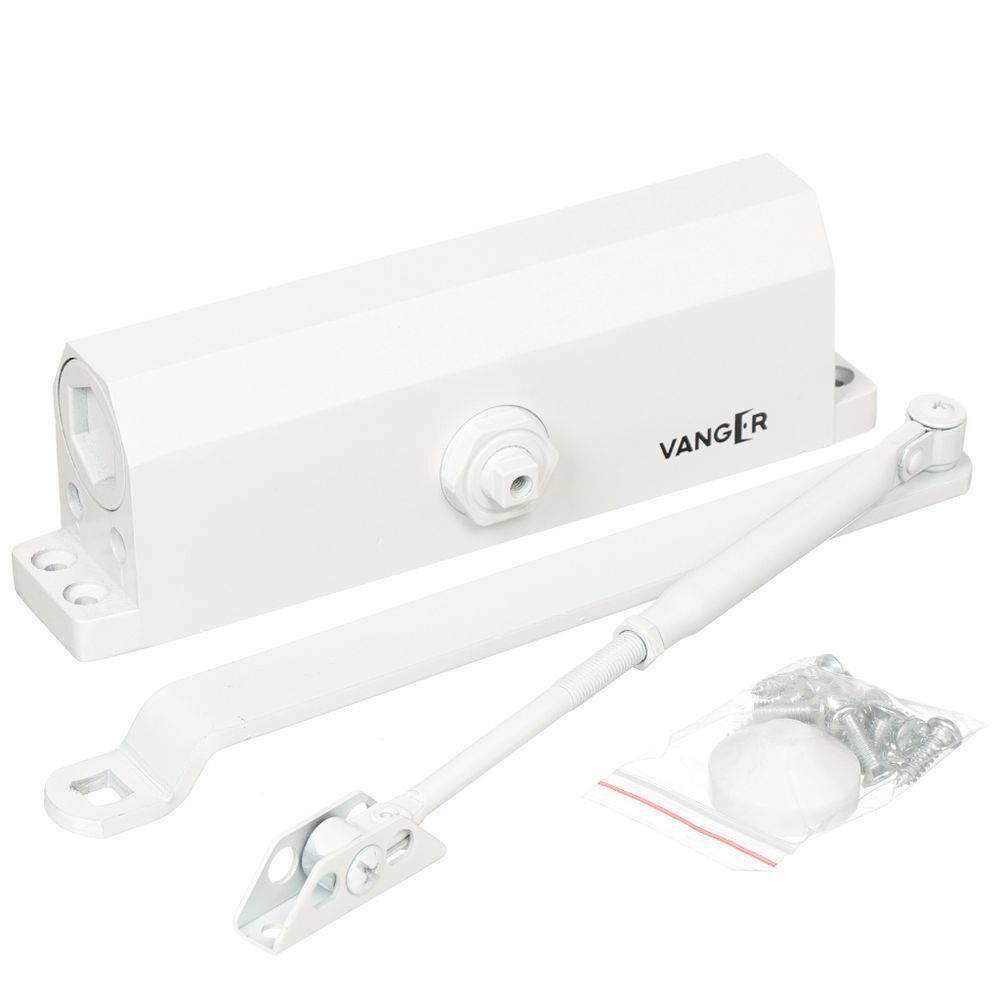 Доводчик дверной Vanger, DC-180-W, -40°C + 60°C °C, 180 кг, бел, 26418