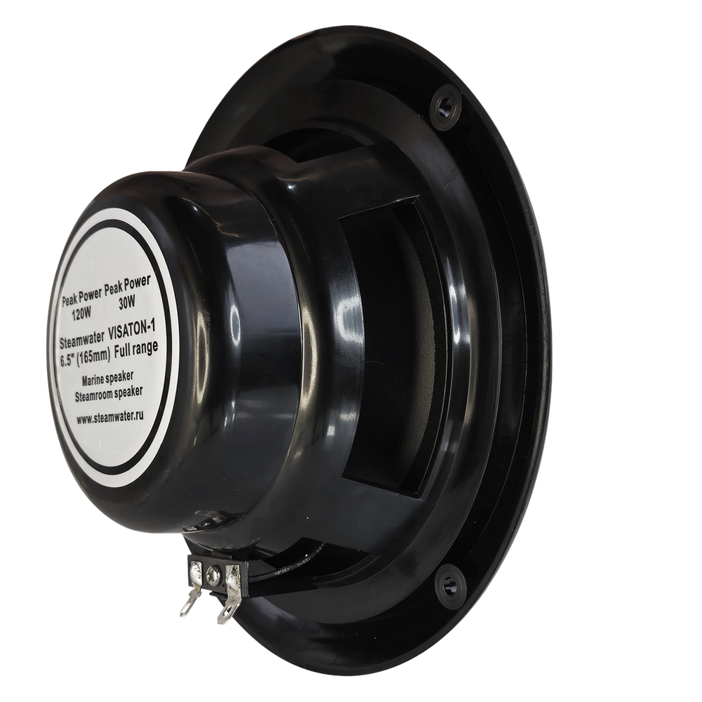 Комплект влагостойкой акустики для бани, сауны и хамама - SW Black ECO VISATON 3