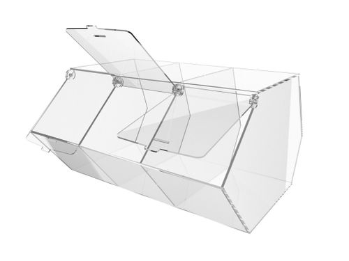 Диспенсер витрина для конфет, мармеладов, снеков, орехов на 3 ячейки