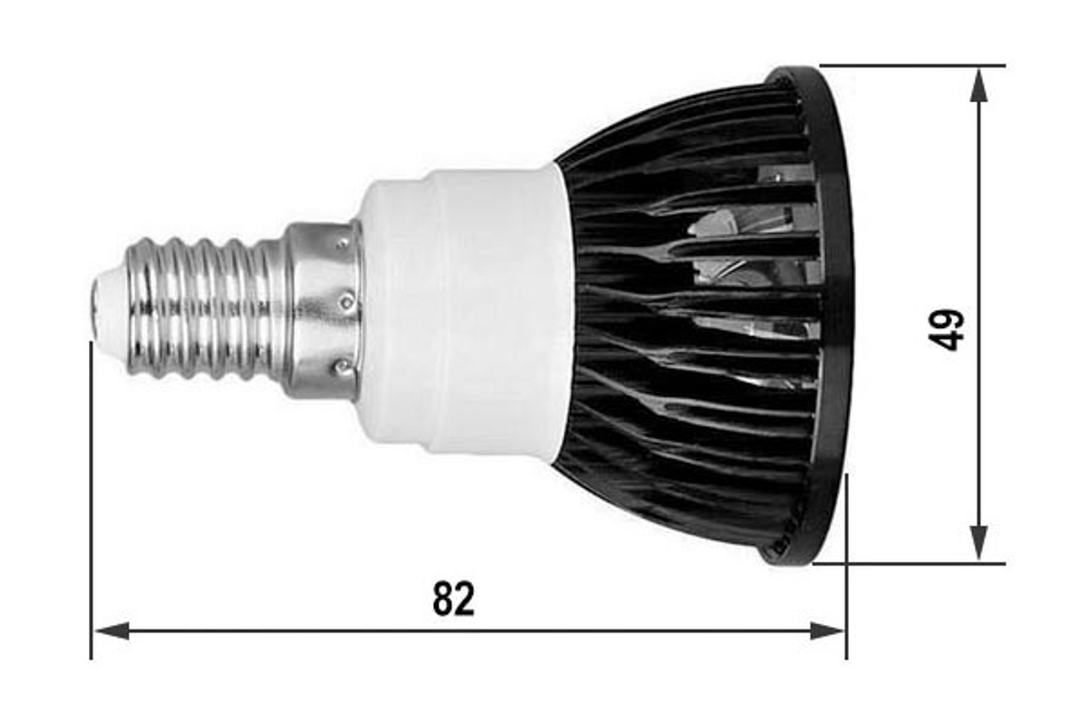 Лампа диммируемая 5W R50 E14 - цвет в ассортименте