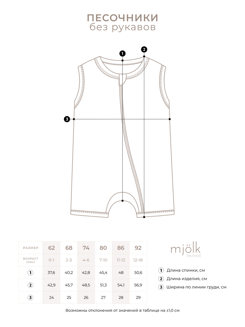 Песочник без рукавов Mjölk Sleep and Play Клетка