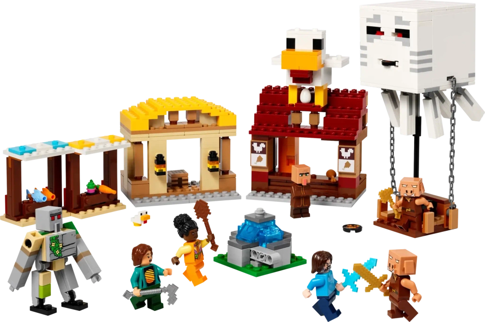 Конструктор LEGO Minecraft 21273 Нападение на деревню на призрачном воздушном шаре