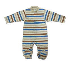 Комбинезон с закрытой ножкой на кнопках из кулирки (100% хлопок) с антицарапками и швами наружу на рост 62 см