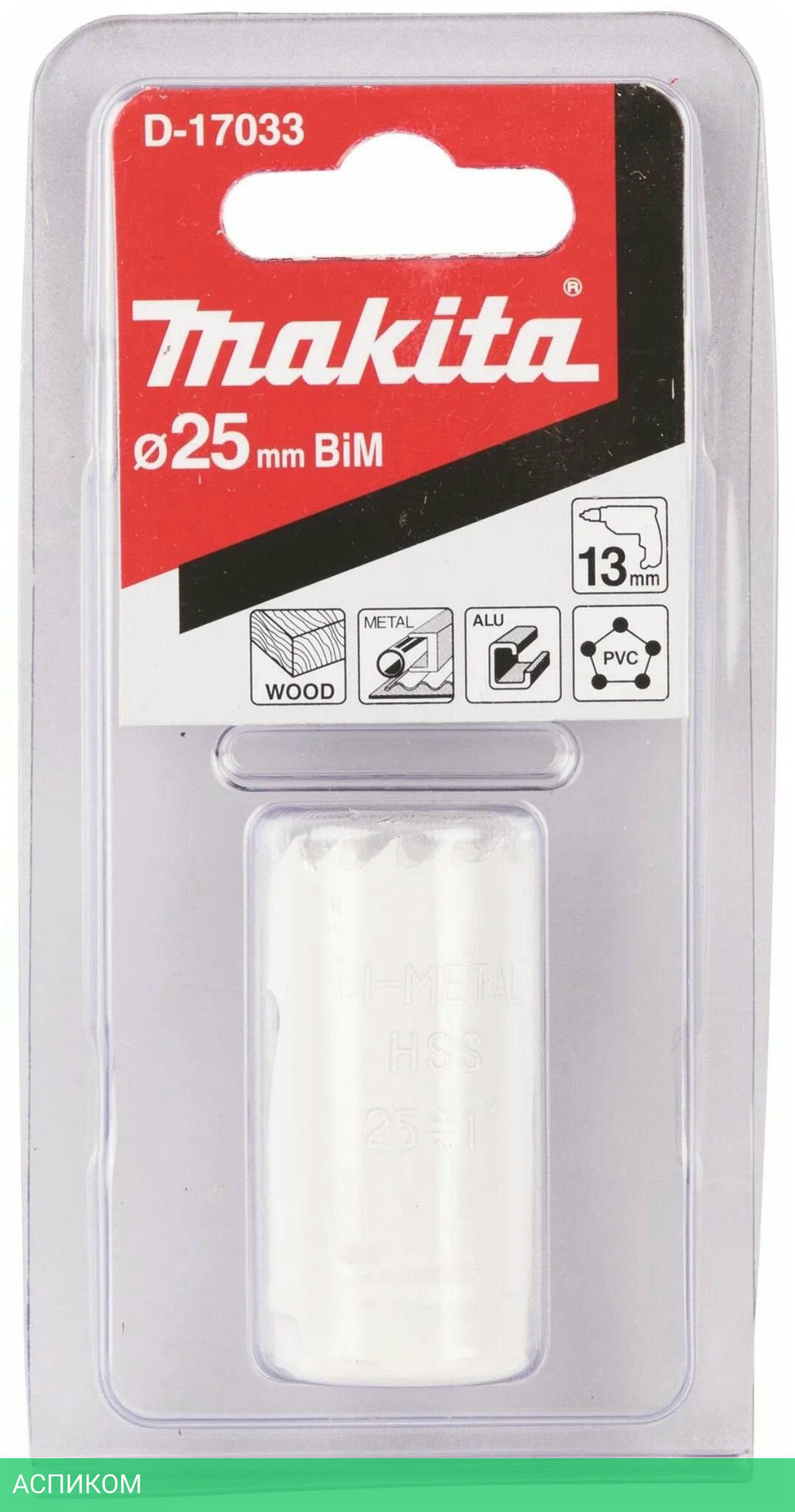 Коронка Makita по дереву 25 мм (D-17033)