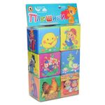 Набор мягких кубиков 6шт (7см), Веселые сказки, Плюшики, Д-416-18