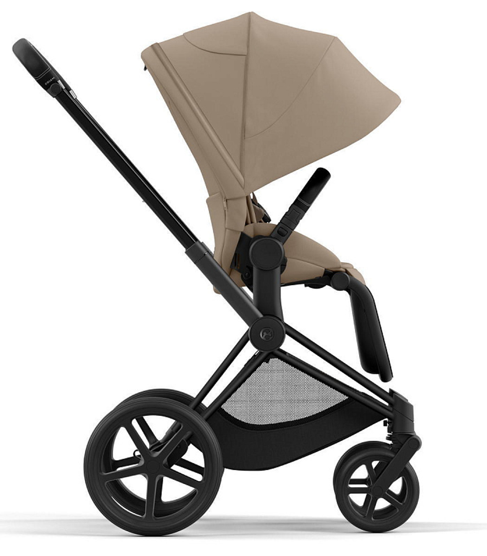 Коляска 3 в 1 Cybex Priam IV Matt Black complete и автокресло Cloud T i-Size Sepia Black Cozy Beige