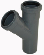 Тройник канализационный 50/50/45° 4052