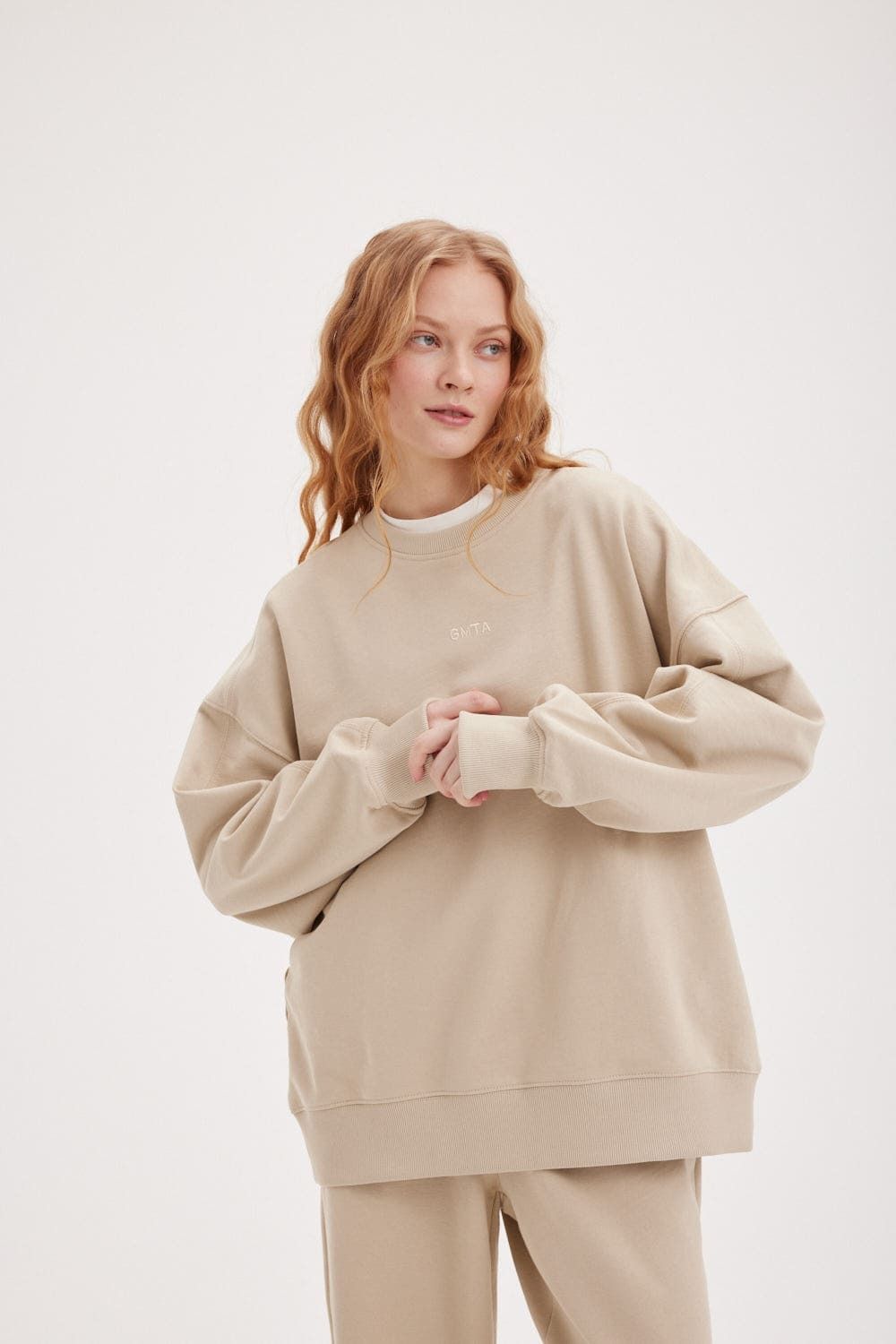 Свитшот из 100% хлопка "Беж" женский