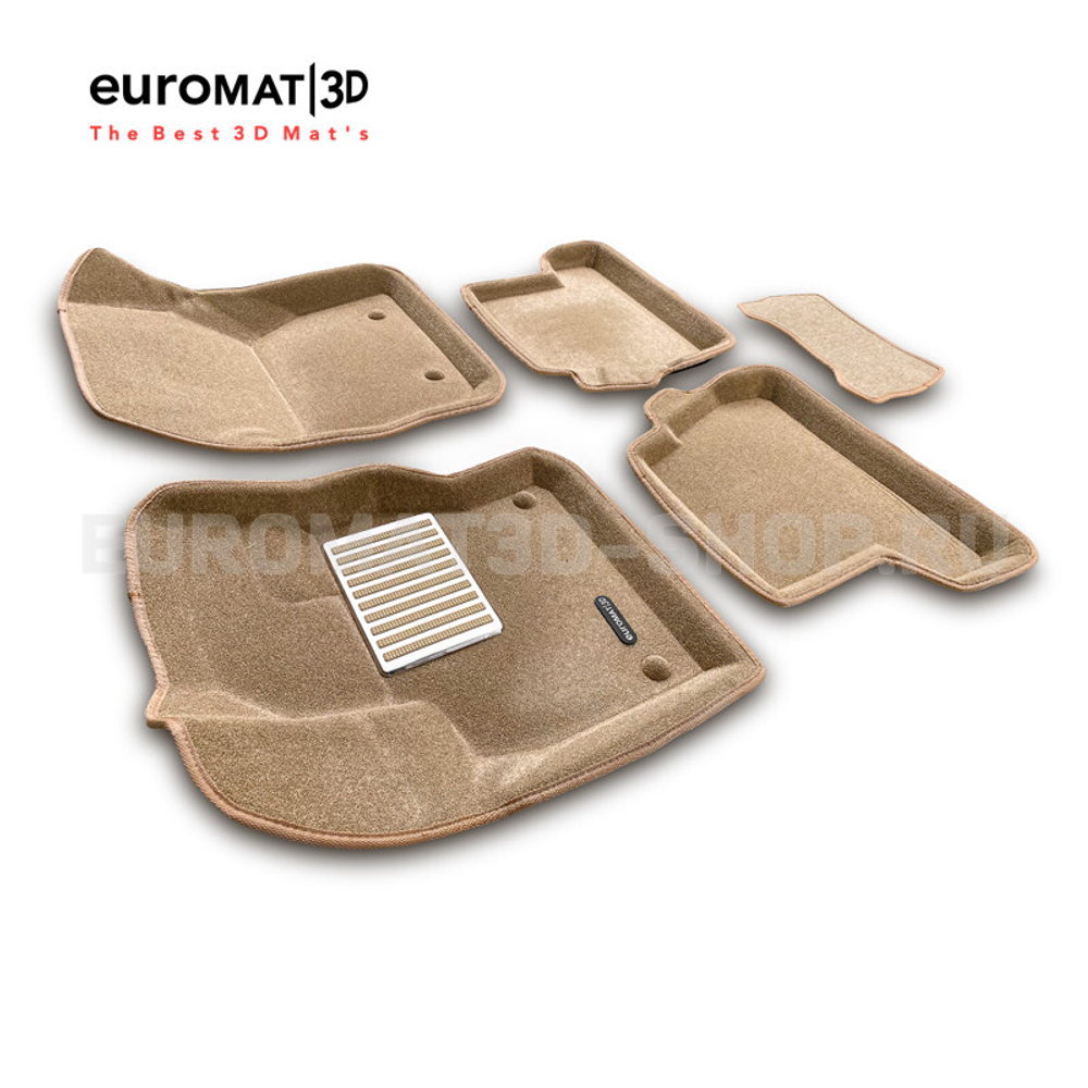 Коврики салона для FORD Focus 3 (2011-) Euromat 3D Lux бежевые. Арт. EM3D-002207T