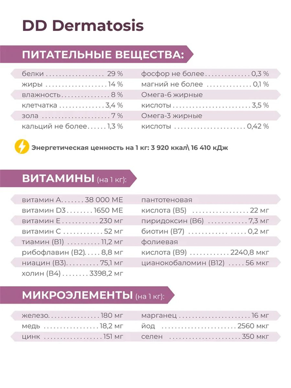 Корм сухой для кошек VD Dermatosis DD, диетический, полнорационный поддержка функции кожи при дерматозах, 400 гр, QUATTRO
