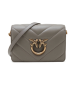 Кожаная сумка через плечо love click mini Pinko - серый(100067 A136)