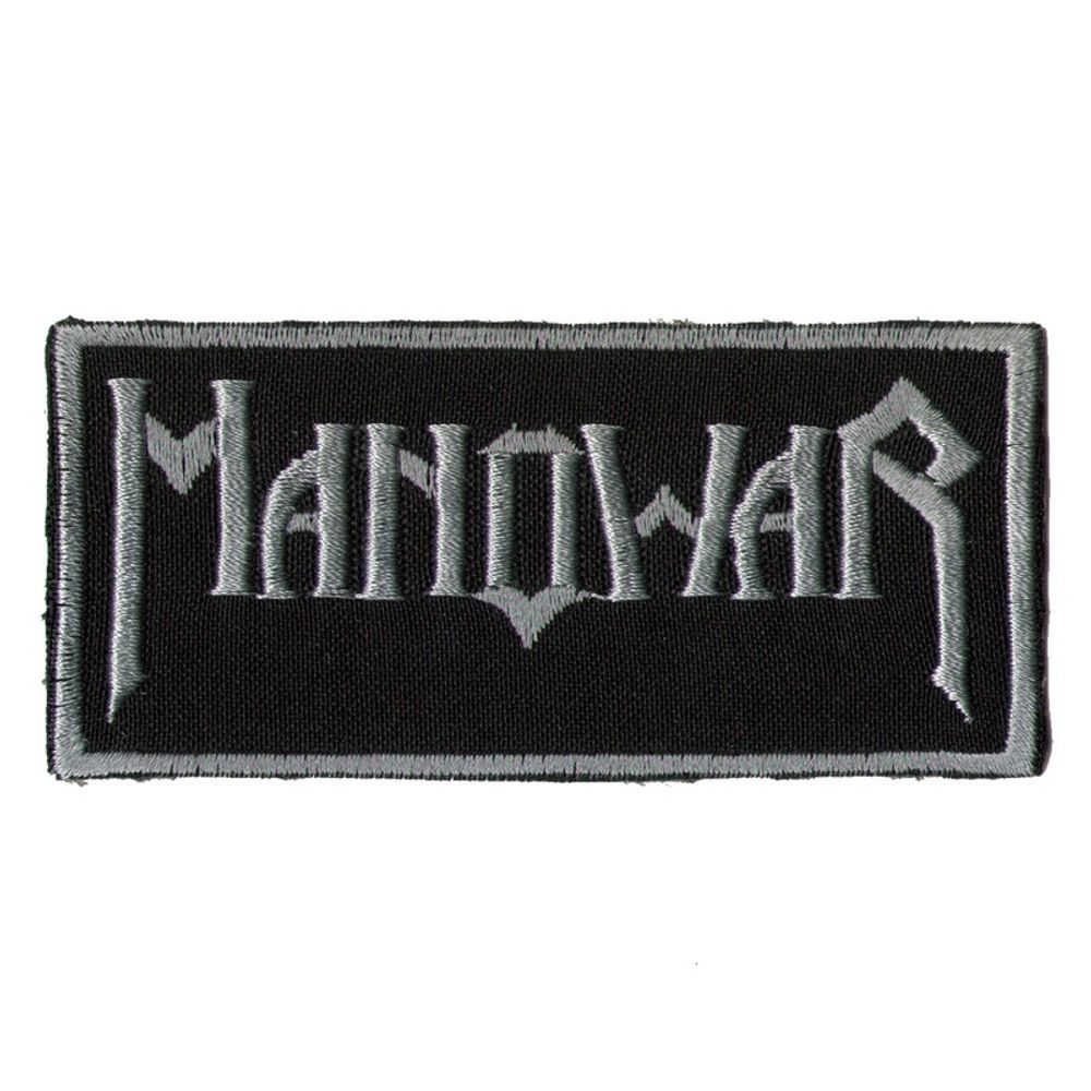 Нашивка Manowar серая надпись (278)