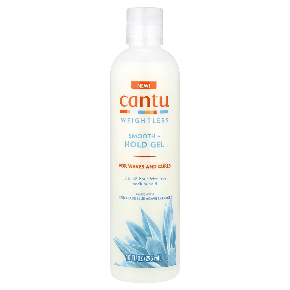 Cantu, невесомый гель для гладкости и фиксации, средней фиксации, для волн и локонов, 295 мл (10 жидк. унций)