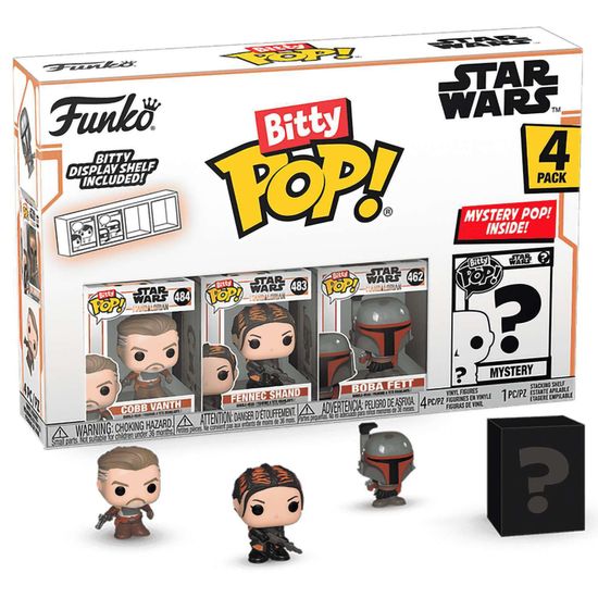 Фигурка Funko Bitty POP! Mandalorian Cobb Vanth+Fennec Shand+Boba Fett+Mystery (1 of 4) 4PK​ 75453 / Фигурка Фанко Битти Поп! по мотивам сериала "Мандалорец"