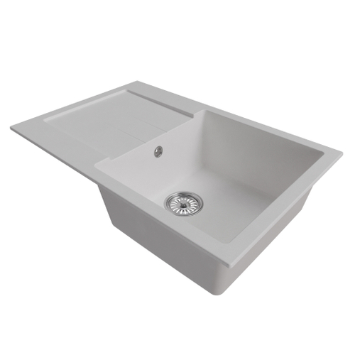 Мойка ML-GM31 КОМФОРТ с крылом, ультра-белая (341), 770*500*190мм