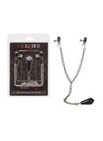 Зажимы-прищепки (украшения) для сосков с цепочкой и утяжелителем Weighted Nipple Clamps (Цвет: черный)