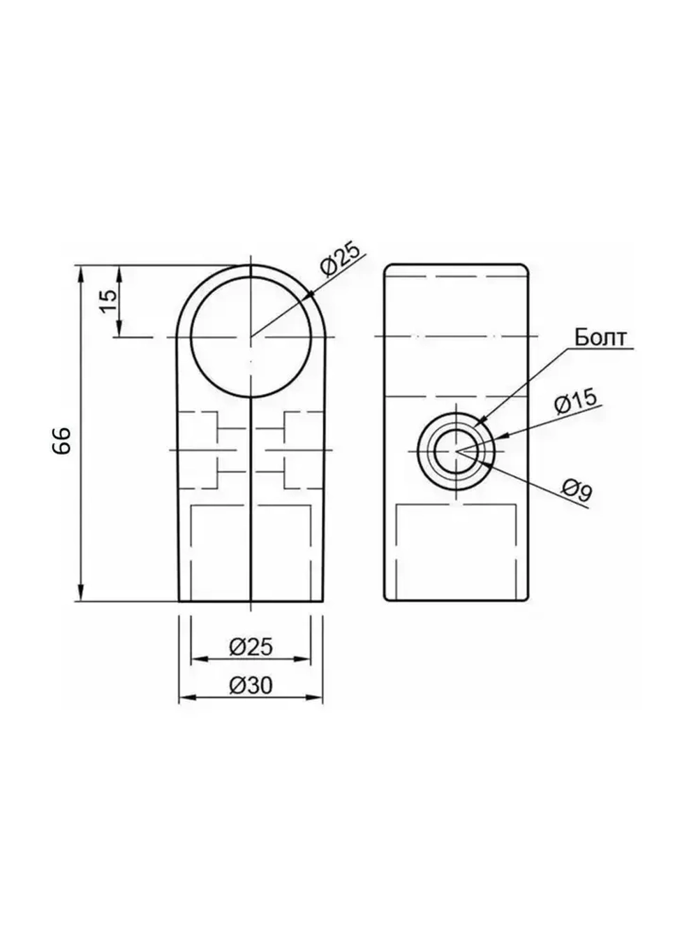 Соединитель двух труб системы Joker 25 мм (UNO-01) - 2 шт