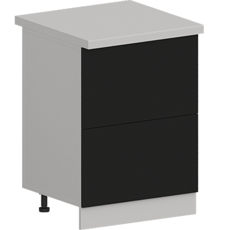 Кухня Модуль ШН2Я 600 Белый / Черный матовый